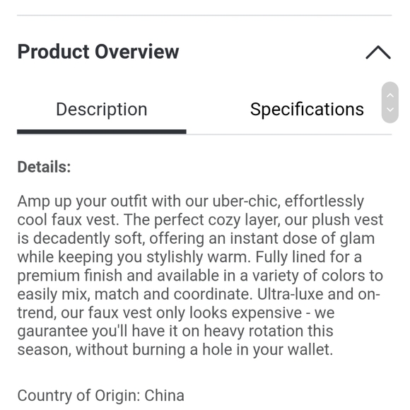 NEW Boutique Faux Fur Vest Black - Picture 9 of 15